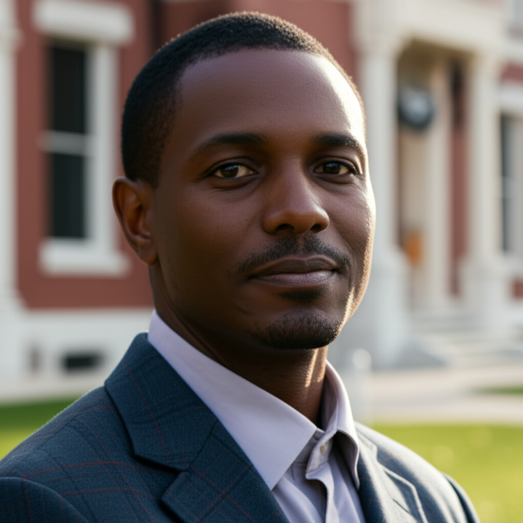 Successful male alumnus