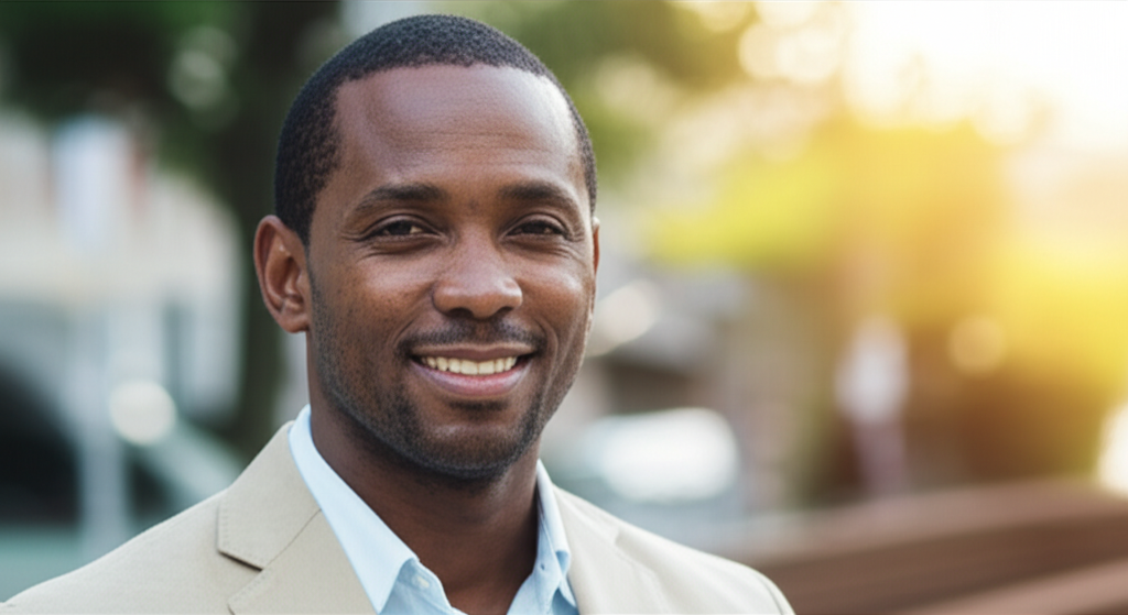 Charismatic male alumnus